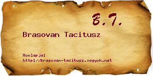 Brasovan Tacitusz névjegykártya